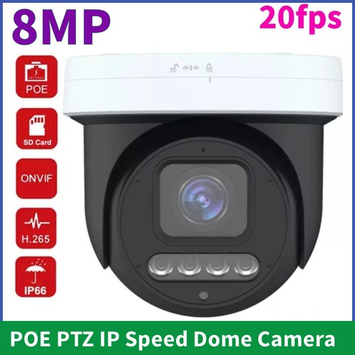 8mp poe ptz speed dome - 4k,