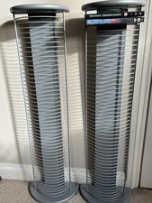 Metal/Wooden DVD Storage Tower Rack x 2 Holds 50 DVD Each