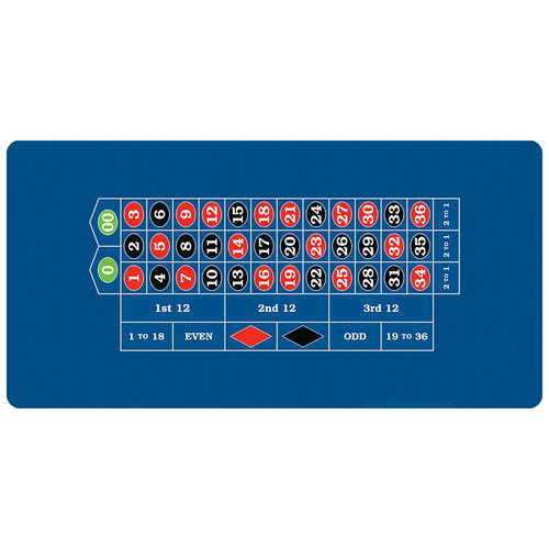 Blue 70x35 casino roulette - blue,