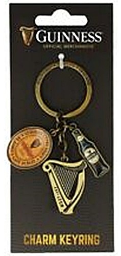 Guinness keyring with harp - guinness,