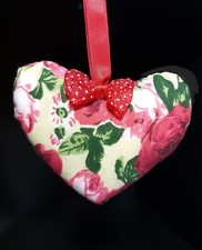 Fabric Hanging Hearts