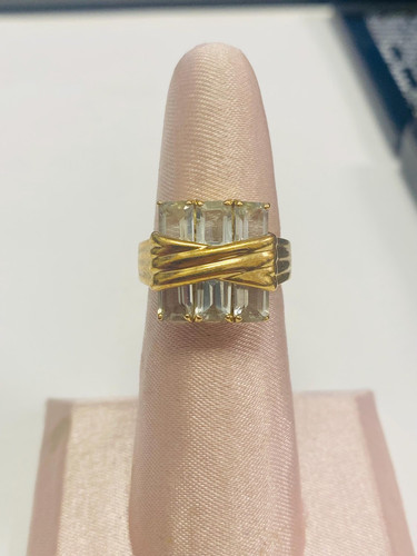 Aquamarine 10k gold vintage - 10k,