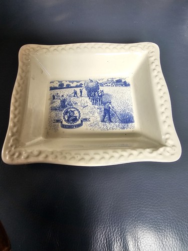 Beautiful white dish - dish, blue