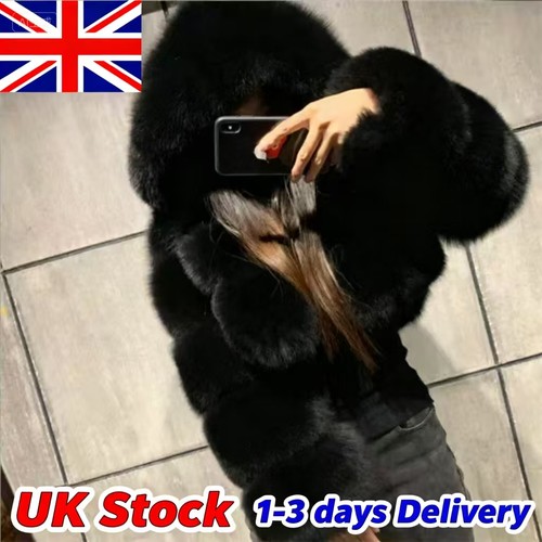 Women faux fur hood shaggy - faux,