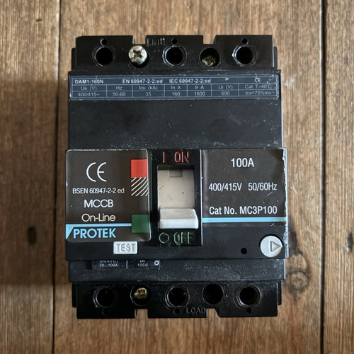Protek dam1 160n mccb 100a - protek, 3