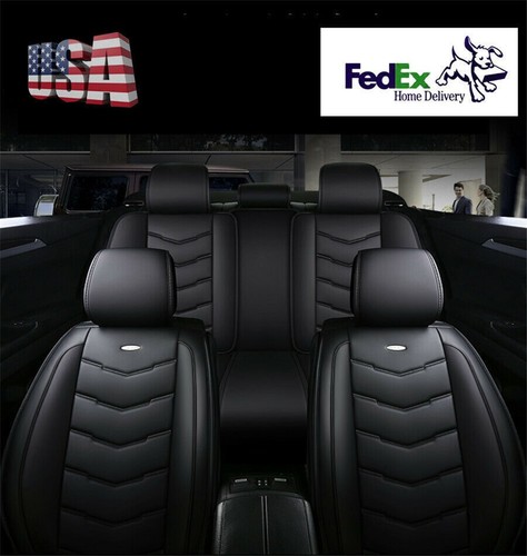 Black leather seats car - pu,