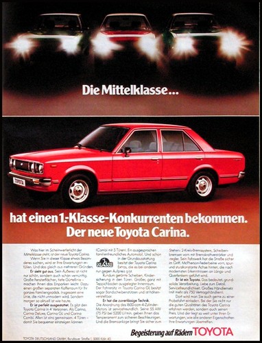 1978 toyota carina 1600 - 1600, de