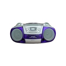 Retro Hitachi CX-41 Portable Stereo - CD/Tape/Radio Purple
