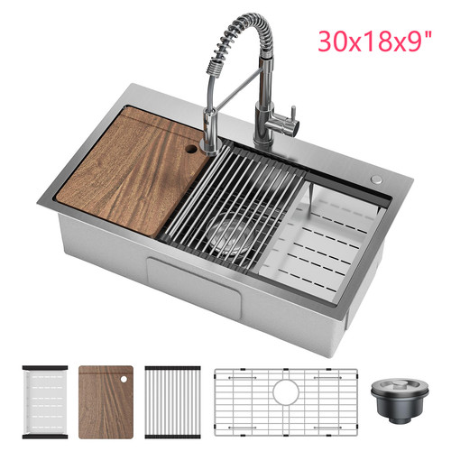 30x18x9 inset kitchen sink - inset,