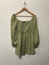 Women’s Pretty Little Thing Green & White Checked Top - Size 12