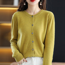 Womens Cardigan Soft Long Sleeve Spring Autumn Ladies Knitted Top Size 6-18