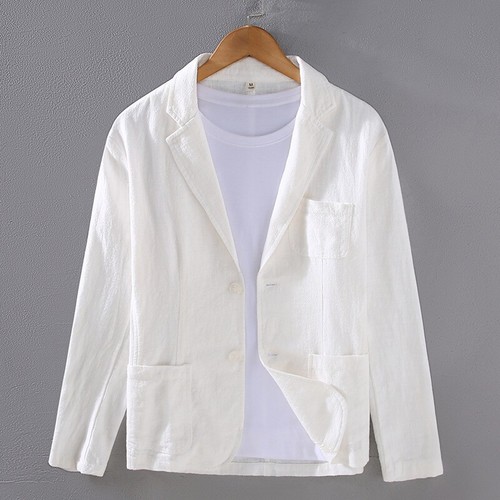 Men cotton linen - jacket, casual