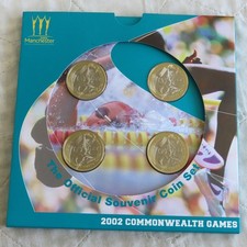 UK 2002 COMMONWEALTH GAMES 4 COIN £2 BRILLIANT UNCIRCULATED SET - sealed pack