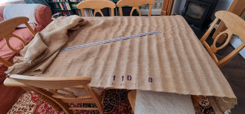 Length hessian fabric over - length,