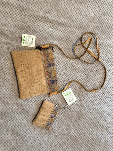 Nat cork crossbody bag - nat-cork,