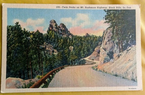 Antique postcard twin - peaks, on