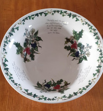PORT MEIRION HOLLY & IVY VINTAGE LARGE SERVING/MIXING BOWL 11" WIDE/ 5.25"DEEP
