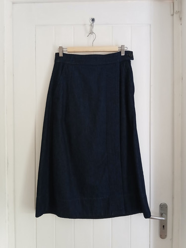 Toast cotton hemp wrap skirt - toast,