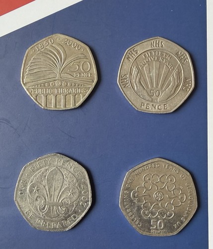Rare 50p coins - coins, sale