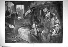 Old Antique Print 1893 Wanted