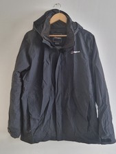 BERGHAUS GORE-TEX Black Hooded Windbreaker Jacket Size XL