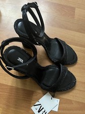 Zara  sparkly block heels Size