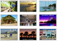 Various USA United States 96 x 67mm Jumbo Fridge Magnet - Gift Present Souvenir