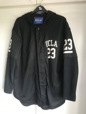 Men’s iconic UCLA buttoned jacket/hoodie - black - size S - good condition