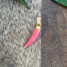 Vintage coral italian horn - vintage,