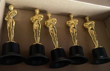 5 x Oscar Gold Plastic Star