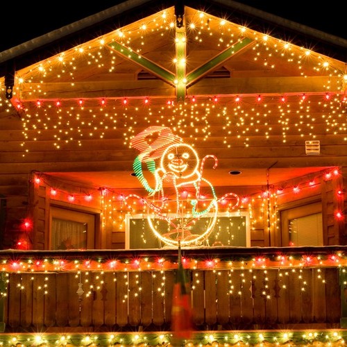 720 warm white led icicle - 720,