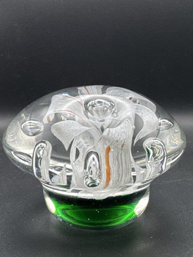 Vintage green studio art glass - vintage,