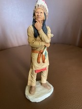 Native American Indian Statue/Figurine Wild West Series Chief Washaki, Castagna