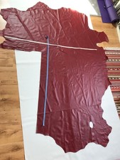 Leather hide oxblood red