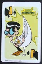 1 x playing card single swap Cartoon Network Dexter’s Laboratory Jack of Spades