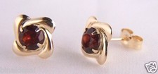 9ct Real Gold Garnet Large 8mm