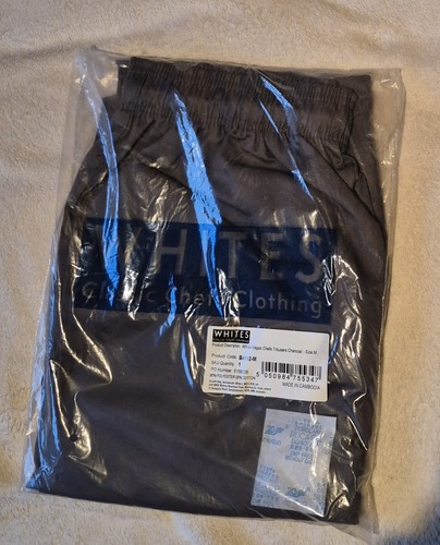 Charcoal chefs trousers - size, m