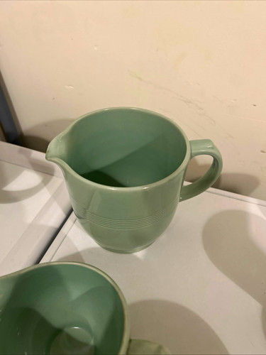 Woods ware beryl custard - custard, jug
