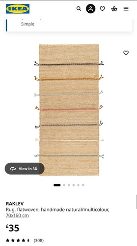 Ikea raklev natural flatwoven - natural,