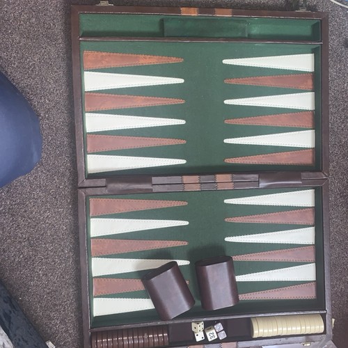 Backgammon board faux leather - backgammon,