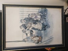 Antique Print Dickens Children Ronald Embleton Framed Wall Art Cottage 