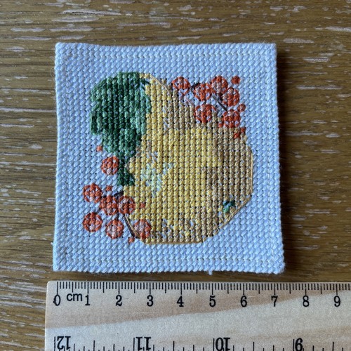 Pear completed cross stitch - pear,