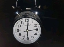 Sharp Alarm Clock Big Ben Style Quartz Silver White Face