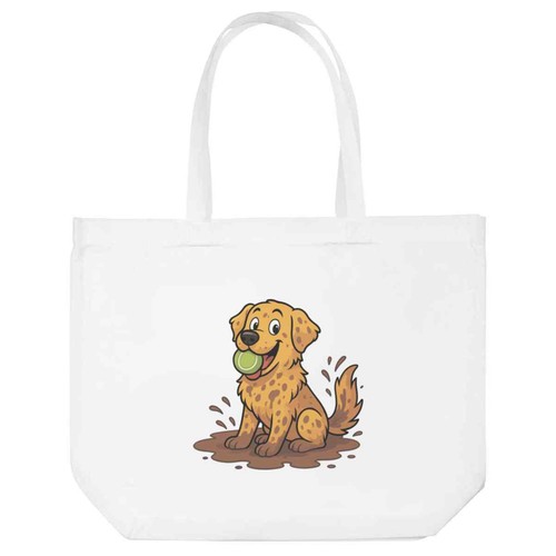 Muddy labrador shopping tote - labrador',