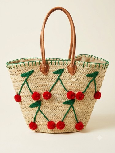Moroccan straw bag handmade - bag,