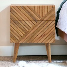Lille 2 Drawer Bedside Table 