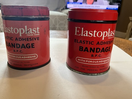 Vintage elastoplast tins empty - elastoplast,