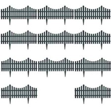 Garden Fence Panels Lawn Divider Edging Plant Border Plastic Picket 10m 17pcs