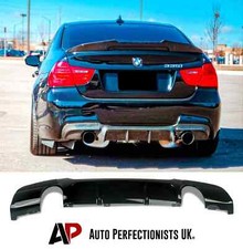 BMW 3 Series E90 E91 Gloss Black Rear Valance Diffuser Spoiler Splitter M Sport
