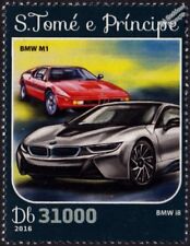 BMW M1 (E26) & BMW i8 Hybrid Electric Sports Car Stamp (2016 St Thomas & Prince)